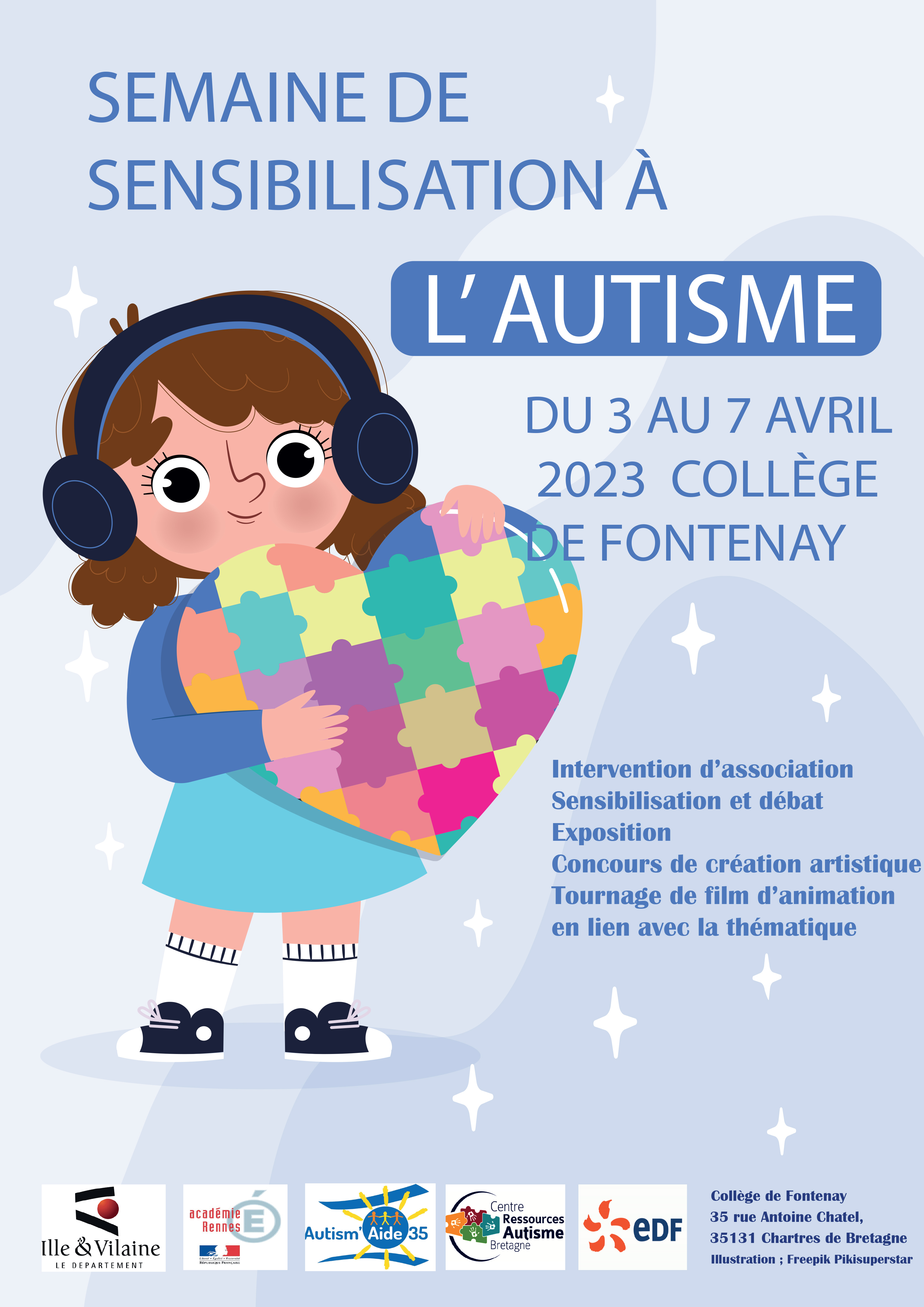 Semaine de sensibilisation à l'autisme au collège - Collège de Fontenay